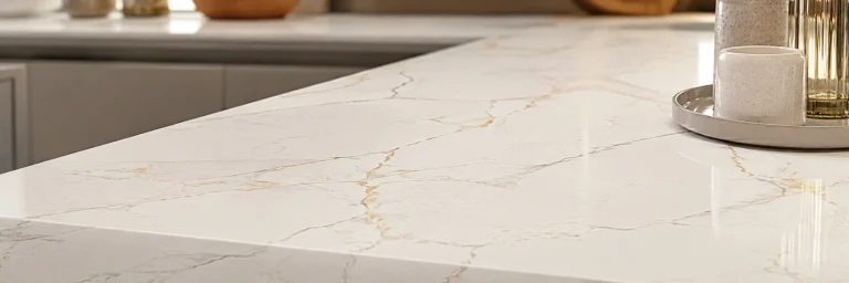 Table top quartz stone dapur dengan kemasan premium